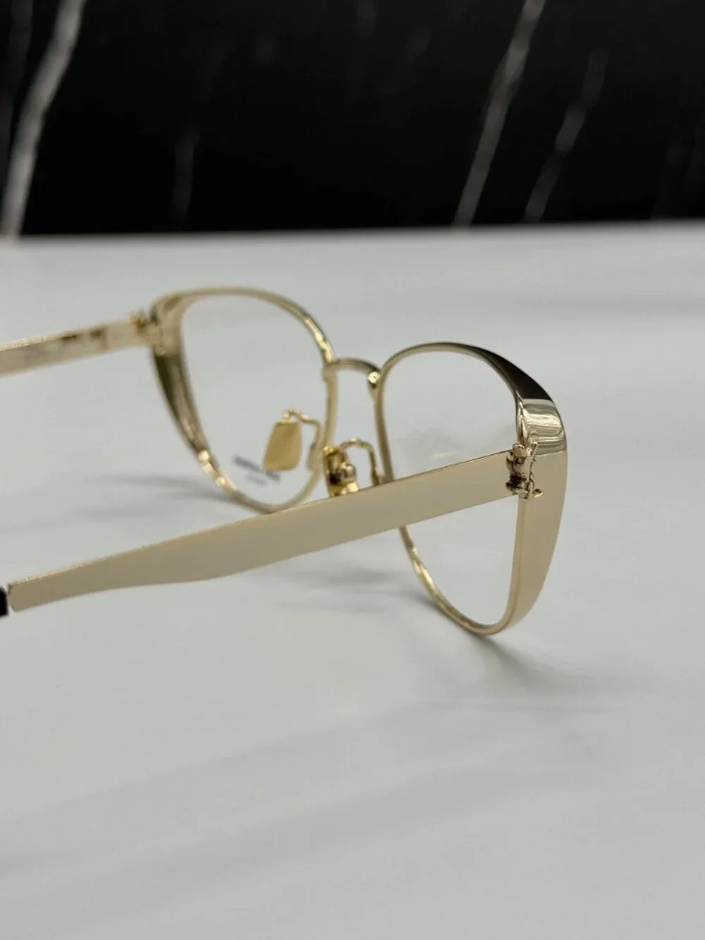 NEW SAINT LAURENT SLM92 004 EYEGLASSES WOMEN CAT EYE GOLD EYEWEAR SLM 92
